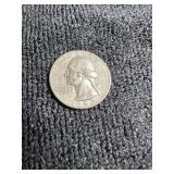 1963 Silver US Washington quarter