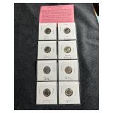 8 Brilliant Uncirculated US Dimes