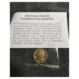 24 Gold Plated Washington quarter