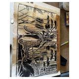 Rice paper? vintage Temple rubbing