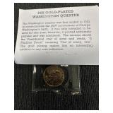 24K Gold plated US Washington quarter
