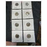 Uncirculated US Dimes, nickels and pennys