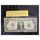 Scarce Joseph Barr $1 US currency