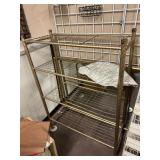 Metal display, shelves