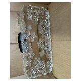 Glass serving platter