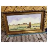 Oil painting with frame