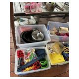 Misc tubs of home decor etc