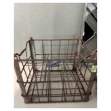 Metal milk crate