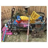 Yard wagon w/misc toys