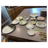 Misc dish set, plates/saucers lot