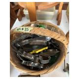 Basket of misc vintge cookie cutters