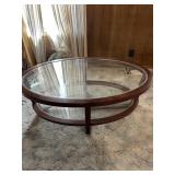 Glasstop coffee table