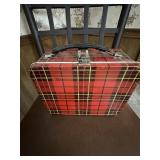 Plaid metal lunchbox