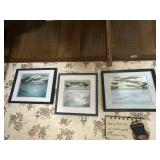 3 framed Beach pictures