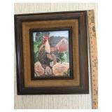 Framed Rooster picture