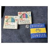 Vintage birthday candles