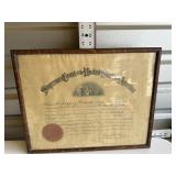 Framed 1912 Supreme Court of the United States