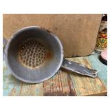 Gray enamelware collander