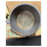 Gray enamelware pan-good for planter