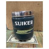 Suiker (sugar) enamel cannister-Dutch