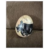 Rhino handpainted decorative egg