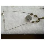 Sterling and Peridot necklace