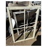 Pair of wooden window frames