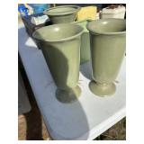 Pair of glazed vases