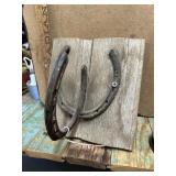 Woodback/Horse shoe coat rack