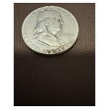 1952 Silver Ben Franklin half dollar