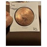 1 OZ .999 Pure Copper Buck and Rifle