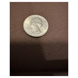 1964 US Silver Washington quarter