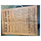 1959 Public Auction advertisement