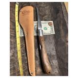 Case Leather case with Case foldup knife