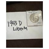 1943 D Walking Liberty half dollar