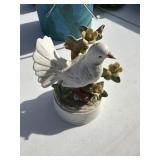 White muscial Bird figurine