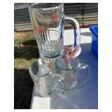 Set of 4 Budweiser glass beer mugs