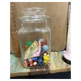Jar of misc collectibles lot