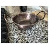 Copper bowl w/handles