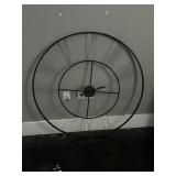 Large, Metal quartz wall hanging clock