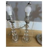 Pair of Glass lamps