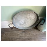 Galvanzied tray with handles