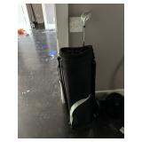 Golf bag and one club