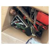 Box of misc garage tools
