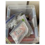 Tub of misc fishing lures