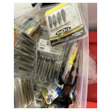 Tub of misc fishing lures