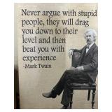 Mark Twain Canvas sign