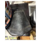 Old, leather and wood stirrup