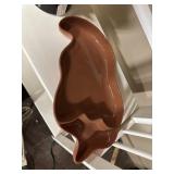 Glazed chip and dip bowl