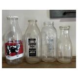 Misc lot of milk bottles